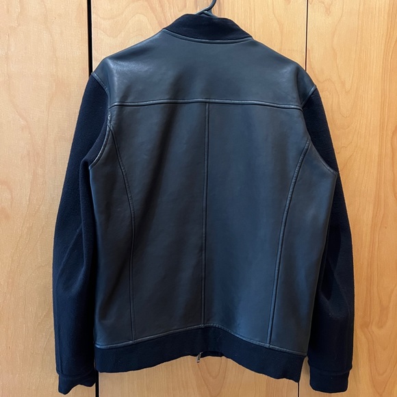 EUC - REDUCED Salvatore Santoro Men’s L reversible leather bomber jacket - Picture 6 of 7